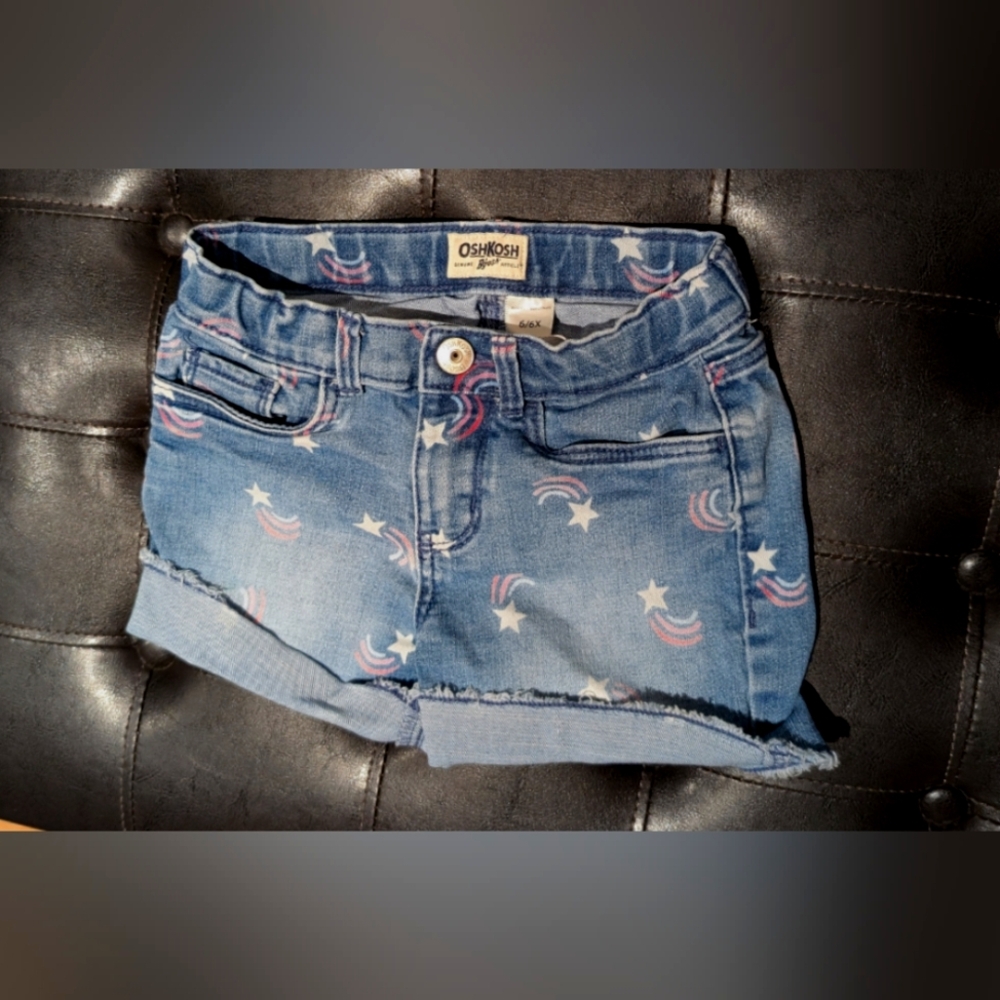 OshKosh B'gosh Blue Star & rainbow Girls' Shorts